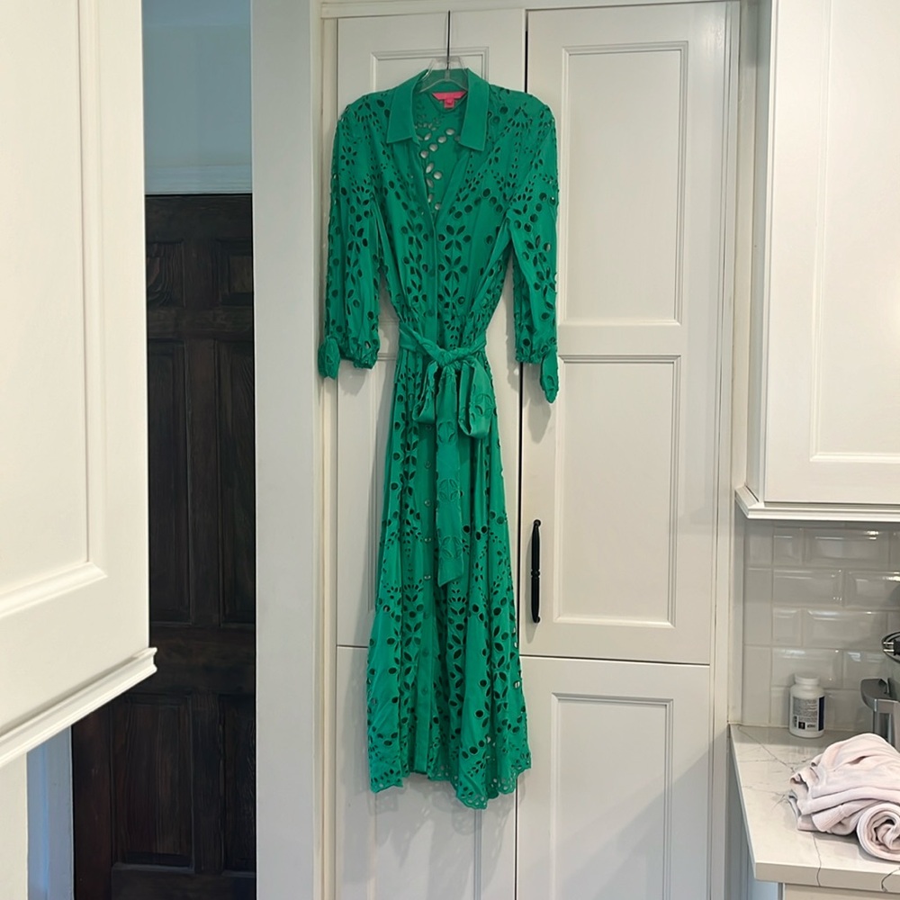 Lilly Pulitzer Green Dress & Slip (like 2-in-1)
